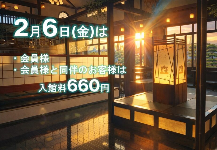 2月6日(金)は入館料が660円！